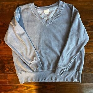 Moda International Light Blue V-Neck Sweatshirt
